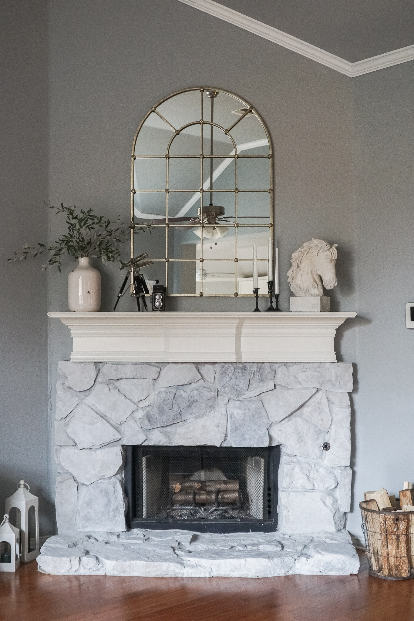 How to Whitewash a Stone Fireplace – Christine Johnsen