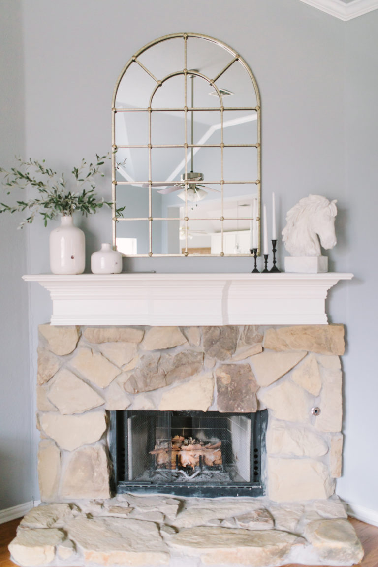 How to Whitewash a Stone Fireplace – Christine Johnsen